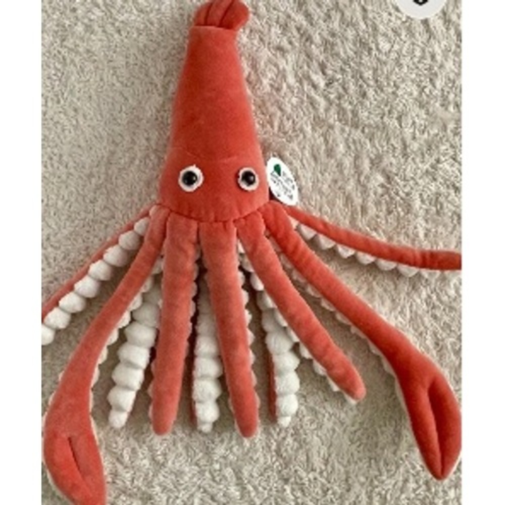 Portland Plush Stella The Pink Squid Plushie NWT Stuffed Animal Toy Coral